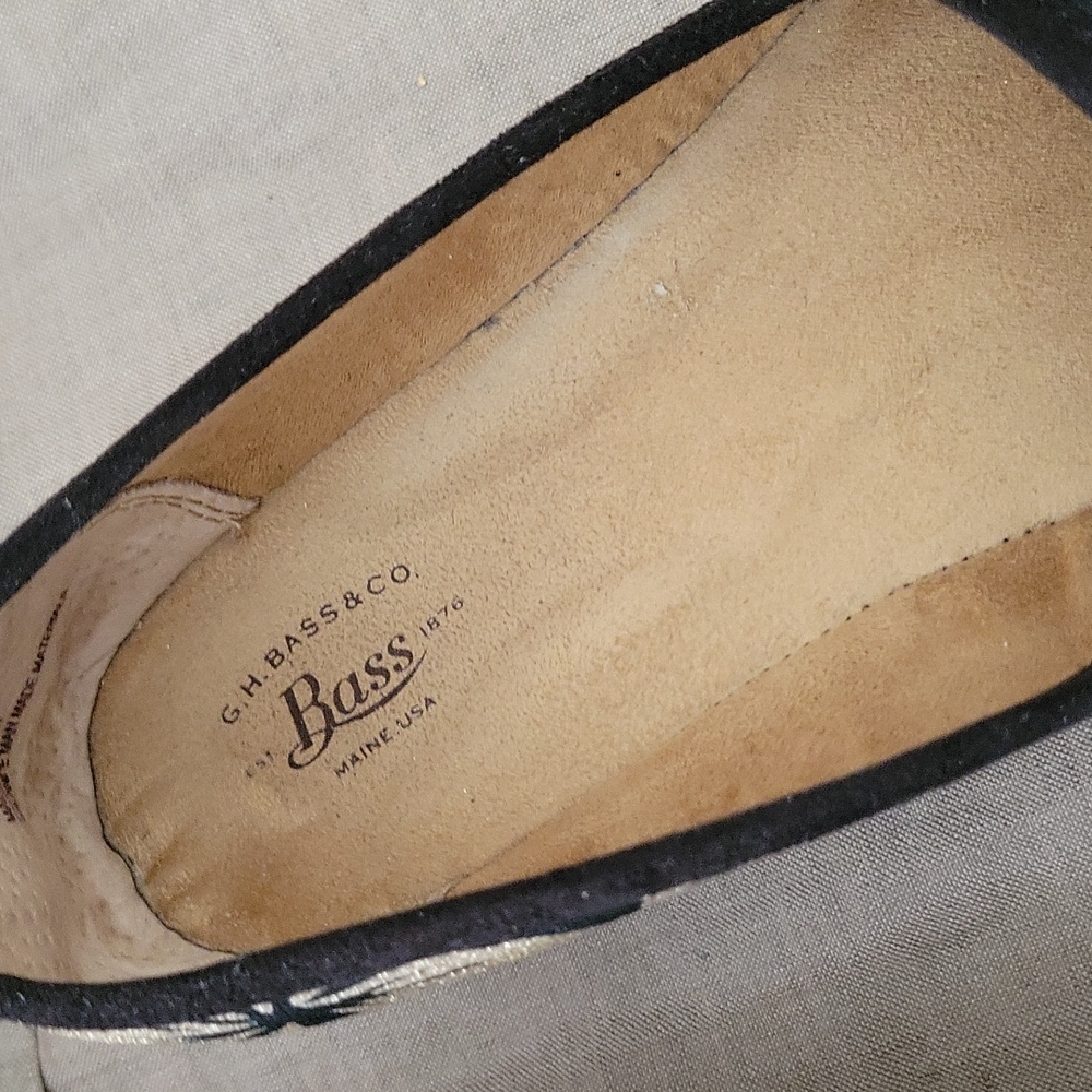 😊 Host Pick G.H. Bass Women's Madrid Espadrille Blk/gold sparkle slip on 7. - Picture 11 of 12